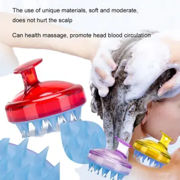 

Silicone Hair Brush Shampoo Scalp Brush Comb Head Spa Slimming Massage Brush Body Hair Washing Comb Shower Bath Brush