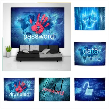 

Hacker Technology Computer Science Tapestry Art Wall Hanging Sofa Table Bed Cover Home Decor Dorm Gift