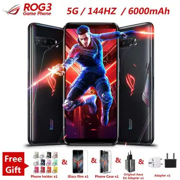 New Asus ROG 3 5G Gaming Phone 6.59 "12/16GB RAM 128/256G/512GB ROM Snapdragon 865/865 Plus 6000mAh 144HZ FHD+ AMOLED ROG3 Phone