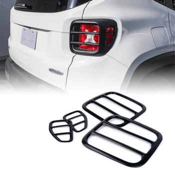 

Black Metal Tail light Rear Lamp Protector Guard Cover For 2014 UP Jeep Renegade