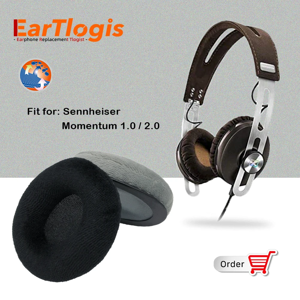 Сменные бархатные накладки EarTlogis для наушников Sennheiser mostum 1 0/2 0 детали чехол