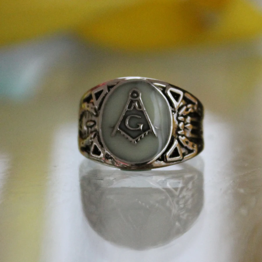 Finger Ring New glow ring Free and Accepted Masons Ring men women Glowing Ring Luminous freemason rings gift Glow In The Dark Jewelry