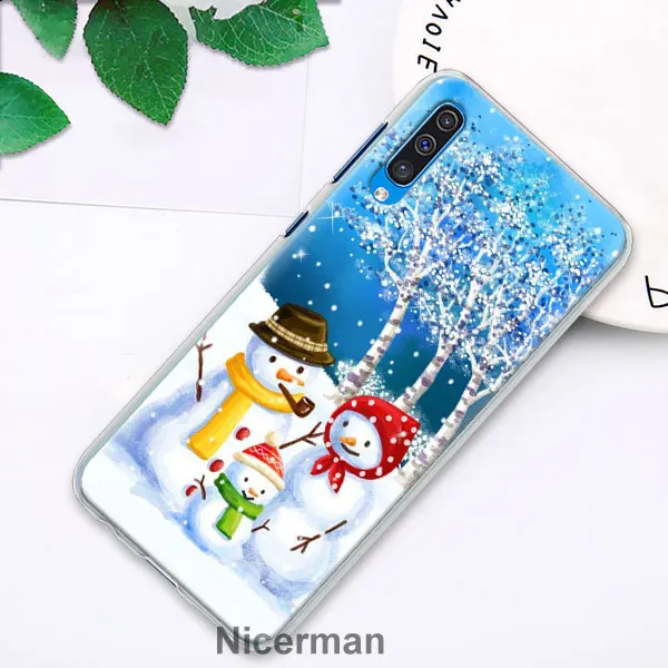 Год Счастливого Рождества телефонные чехлы для samsung Galaxy A10 A20 E A30 A40 A50 S A60 A70 A80 A6 A8 A7 A9 крышка - Цвет: 08