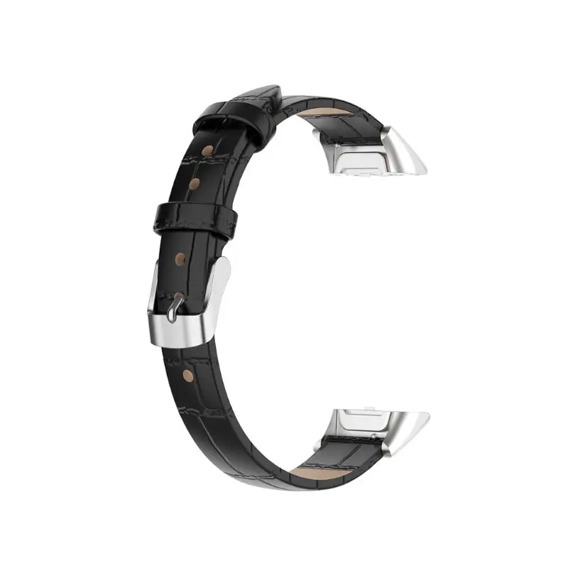 Черный Замена кожаных наручных часов ремешок для samsung Galaxy fit SM-R370 браслет 19QA - Цвет: Черный
