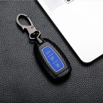 

Matte Carbon fiber ABS silicone Key Case Cover For Hyundai i30 Ix35 KONA Encino Solaris Azera Grandeur Ig Accent Santa Fe