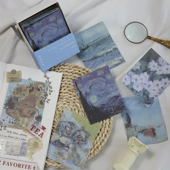 

400 Sheets Art Museum Series Memo Pad Oil Painting Material Paper Decorative Note Paper Memo Stationery School Office Supplies