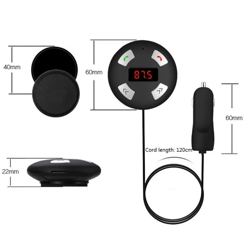 Bluetooth автомобильный комплект громкой связи компактный размер беспроводной аудио музыкальный адаптер Аксессуары