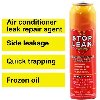 

R134A Refrigerant Freezing Oil Repair Plugging Agent Safety Air Conditioner Stop Leak with PAG Oil Fluorescent Leak Detection
