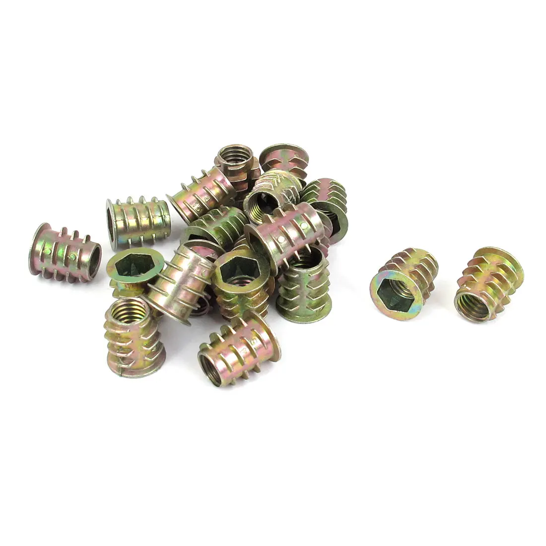 Uxcell 20 шт. M8x15mm оцинкованный шестигранный винт в резьбовой гайки для дерева