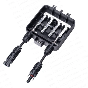 

2 pcs/lot Top quality 4 way PV Junction Box Combiner Boxes for Solar Energy System, 3 Diodes Solar JB with Solar Connector