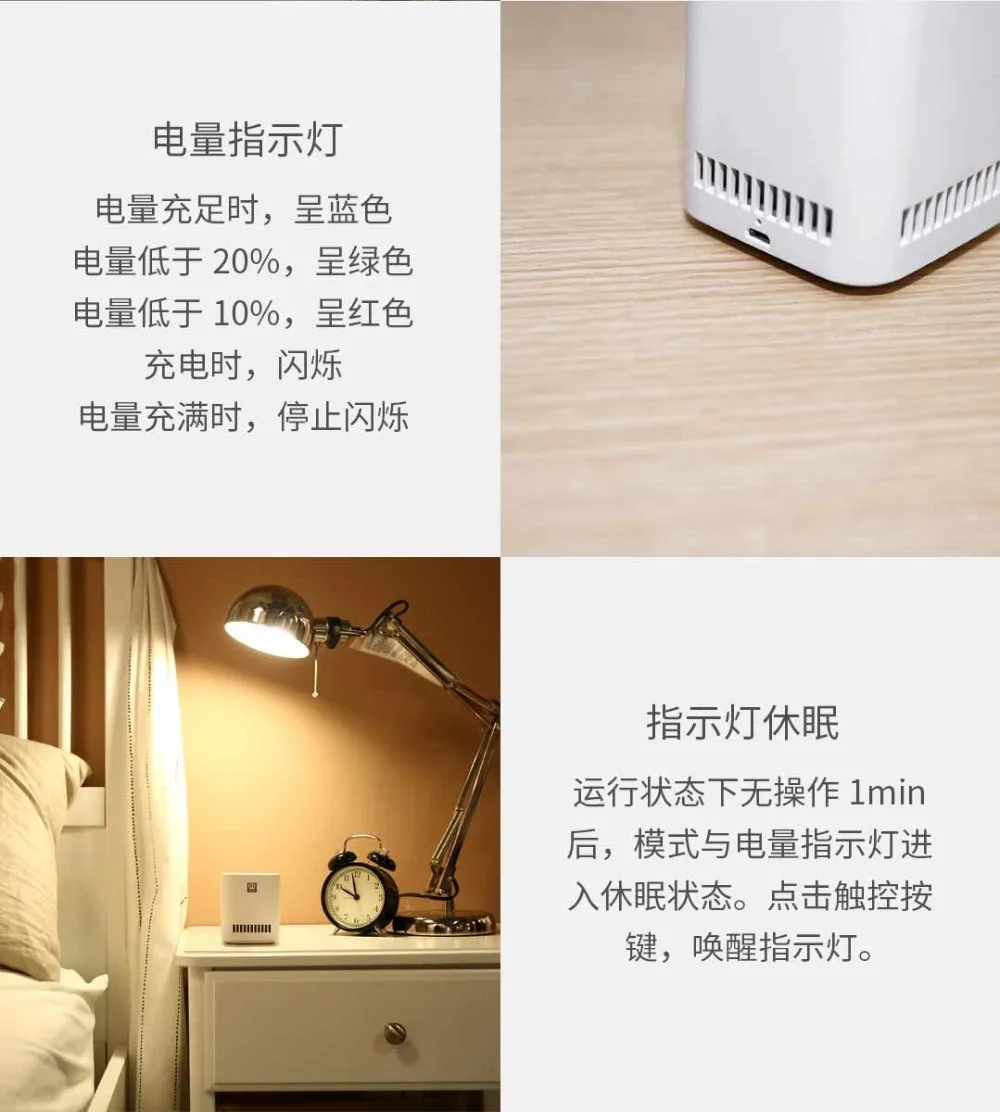 XIAOMI MIJIA LingWu очиститель воздуха миниатюрный фотокатализатор дополнение к формальдегиду беспроводной аккумулятор 2000 мАч очиститель воздуха