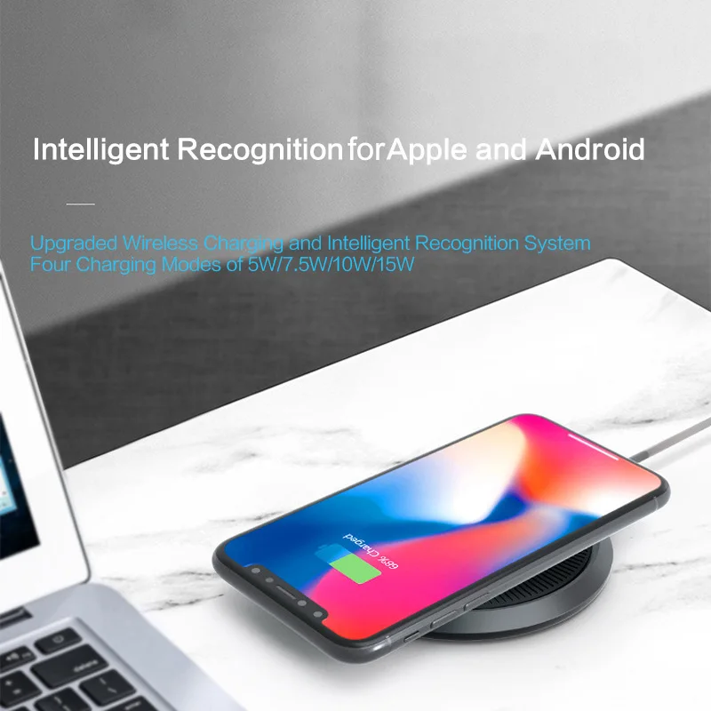 Qi Беспроводное зарядное устройство 15 Вт быстрая Подставка для зарядки для iphone 11 8 plus Xs Xr Xiaomi Mi 9 samsung S10 plus быстрая Беспроводная зарядка