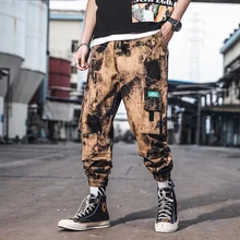 Мужские брюки до щиколотки, брюки-карго в стиле хип-хоп, уличная одежда, японские городские Мужские штаны, корейские модные джоггеры