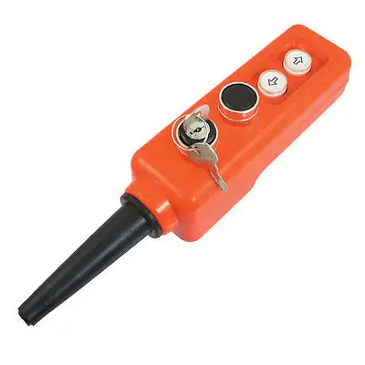 

3-Position Key Lock Up Down Momentary Black Hoist Crane Pushbutton Switch