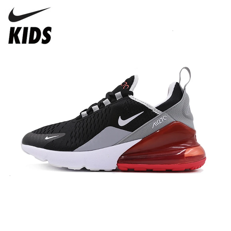 Nike Air Max 270(gs) оригинальная детская обувь Новое поступление дышащая беговая Обувь Удобные спортивные кроссовки#943345