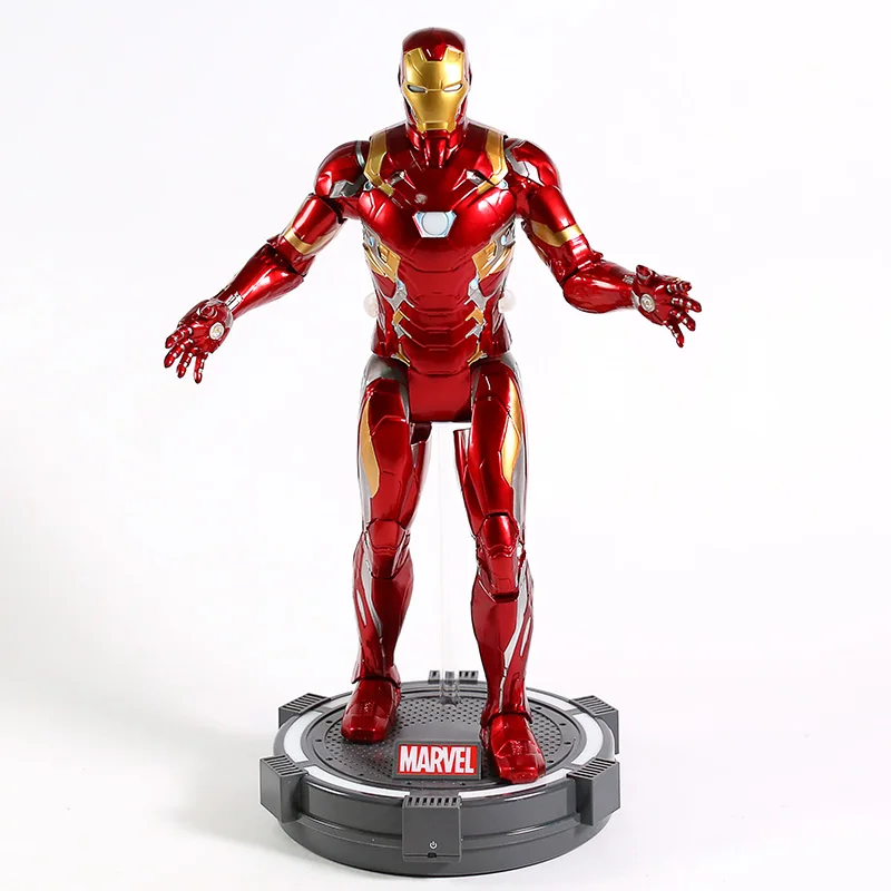 Фигурка Marvel Капитан Америка, Мстители, война бесконечности, Железный человек, Коллекционная модель игрушки с светодиодный светильник