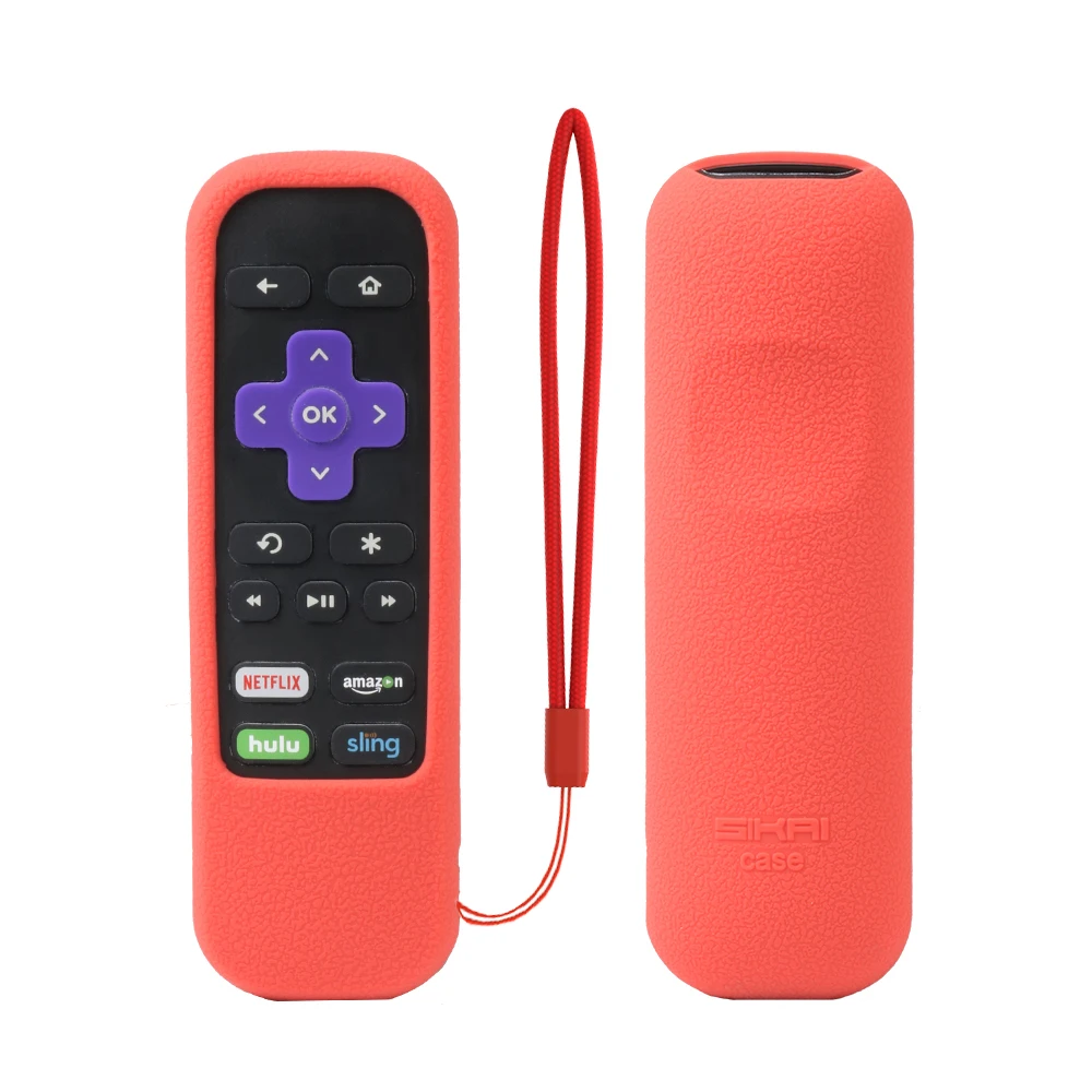 Красный Для Roku Premiere RC68 RC69 RC108 RC112 року Экспресс дистанционного Управление чехол SIKAI Защитная крышка для року Стандартный ИК-пульт дистанционного управления - Цвет: Красный