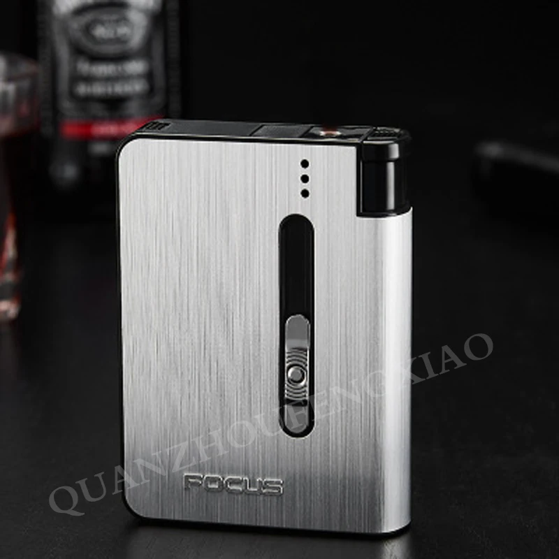 自家用smokingスタンド FOCUS Automatic Eject Smoke Cigarette Box Hold 10Pcs
