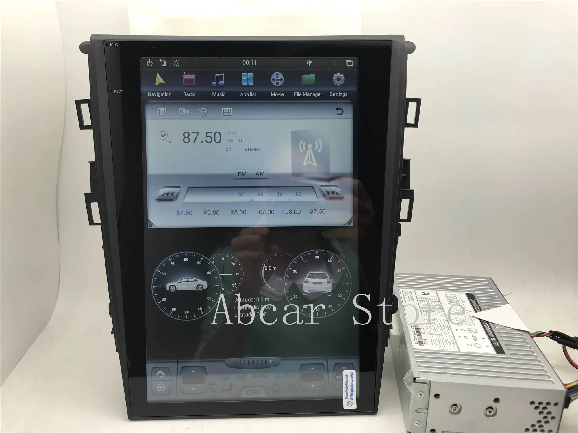 12,1 ''Tesla стиль Android 8,1 автомобильный dvd-плеер gps навигация для Ford Mondeo Fusion MK5 2013- стерео радио авто руководство AC