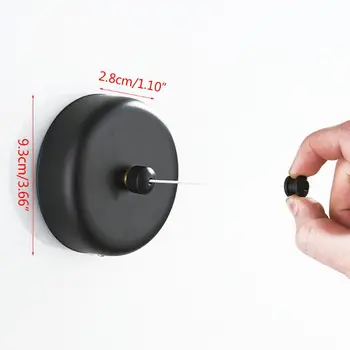 

3 m Black White Retractable Clothesline Stainless Steel Clotheslines 37MF