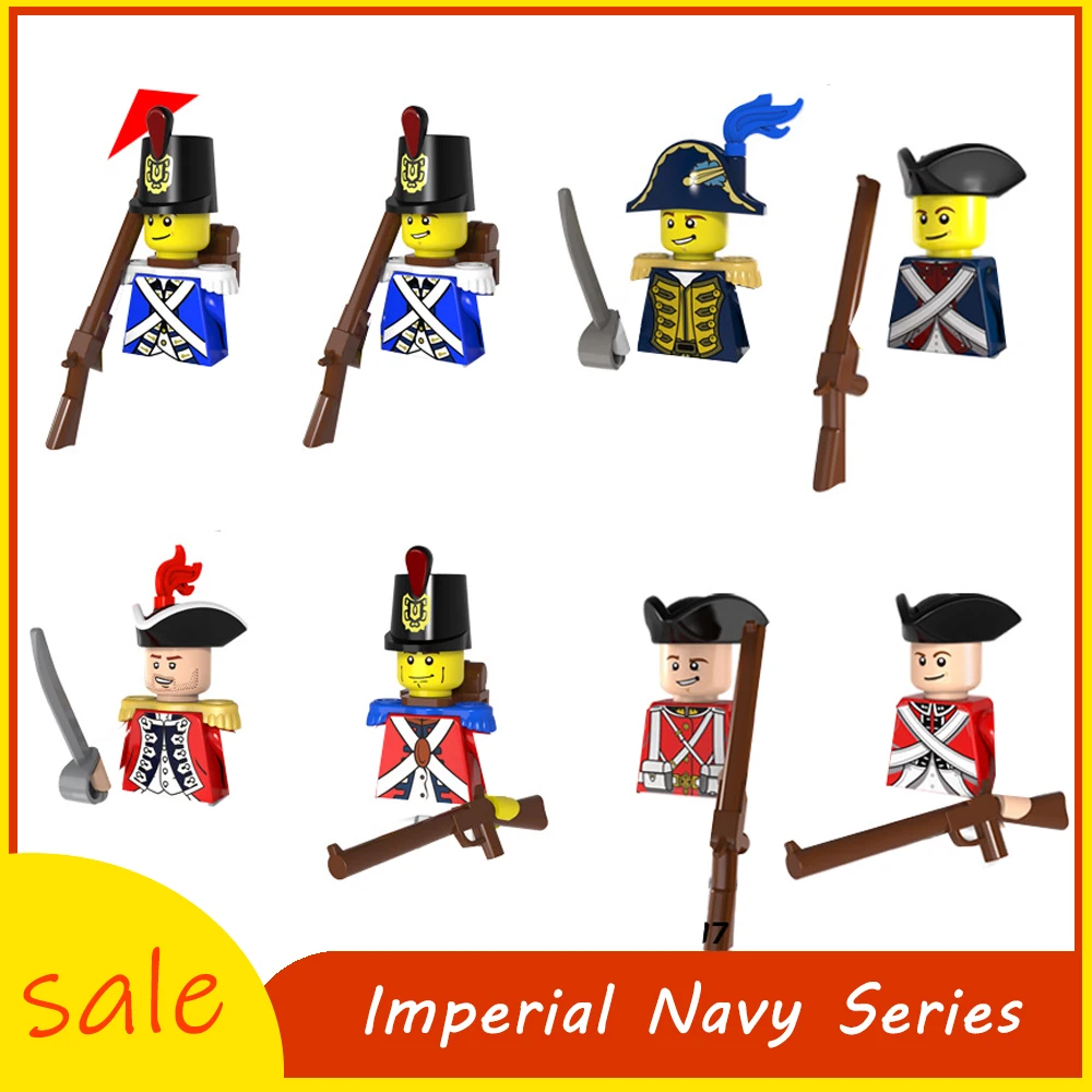 

8Pcs/Set Movie Compatible MOC Figures Imperial Navy Series Governor Soldier Building Blocks Bricks Doll Collection Toy For Kids