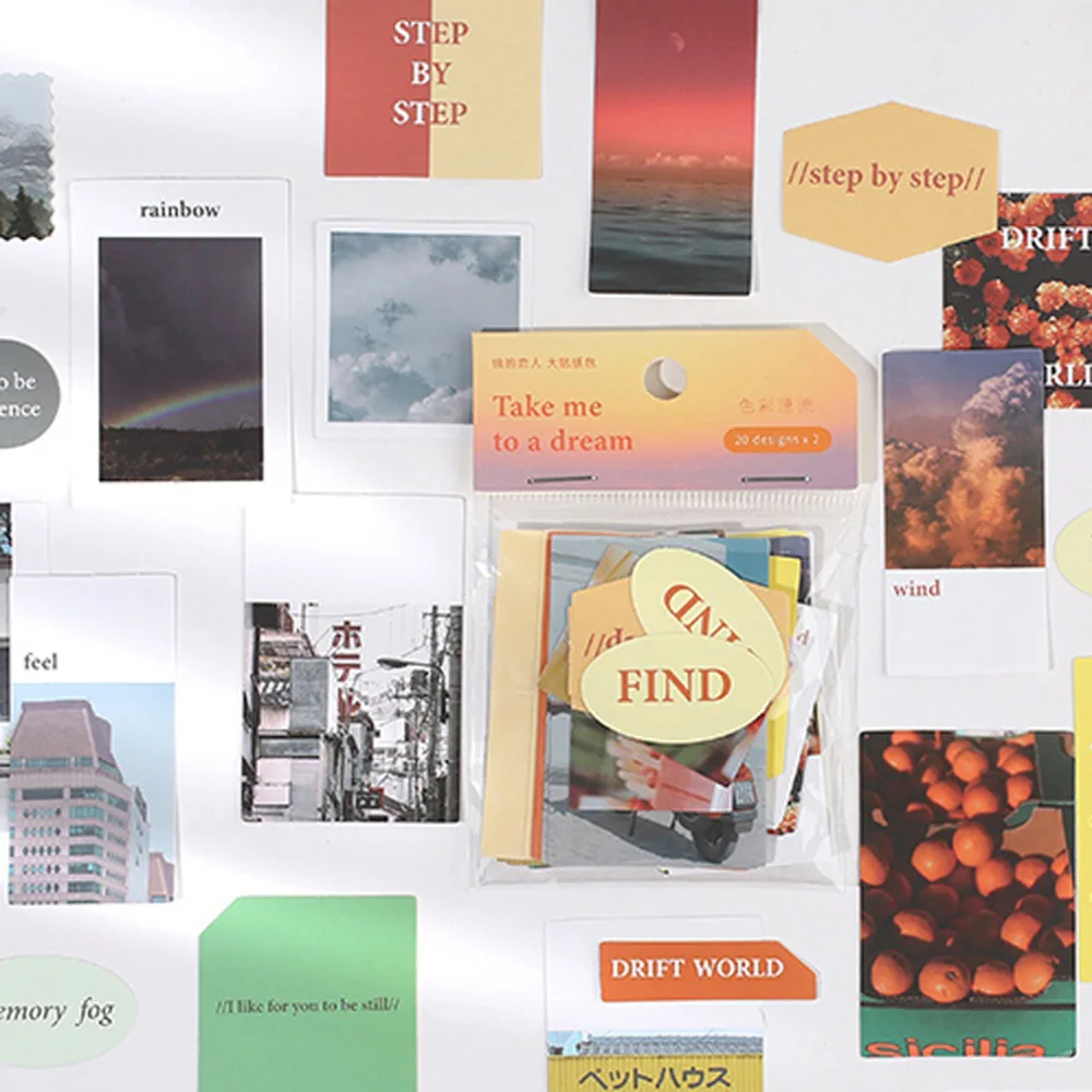 

40pcs/set After Sunset Series Sticker DIY Scrapbooking Album Planner Decorative Stationery Sticker