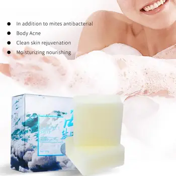 

100g Whitening Acne Removal Mite Handmade Goat Milk Sea Salt Oil Control Essential Moisturizing Cleansing Soap Skin Care TSLM1