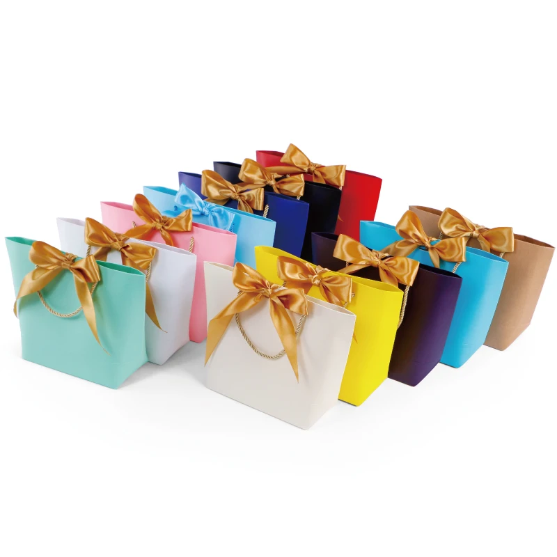 200 шт./лот простые бумажные пакеты для покупок Упаковочная бумажная коробка можно