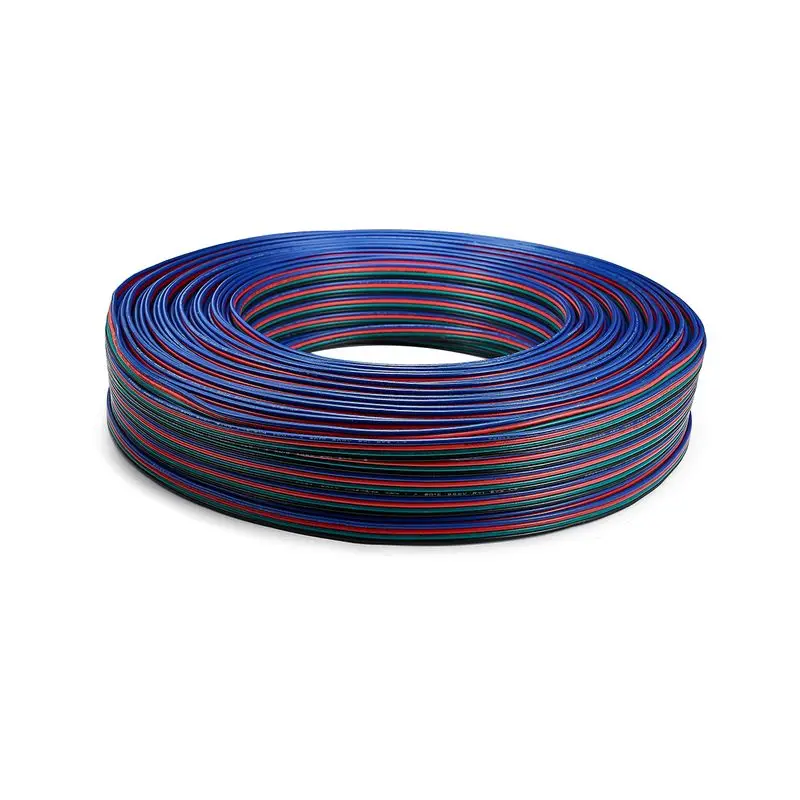 3 рулона 100 м 4 Pin кабель UL2468 22AWG Луженая Медный провод электрические провода ПВХ для RGB Светодиодные ленты