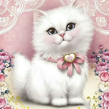 

Cat Full Square/round Stones Cartoon 5d Diamond Painting Diamond Embroidery Rhinestone Picture Diamond Mosaic Dimond Needlework