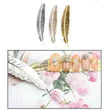 Держатель наконечника для ногтей Декор стрельба бутафорные украшения металлические перья листья Маникюр Салон Сделай Сам дизайн ногтей показ инструменты