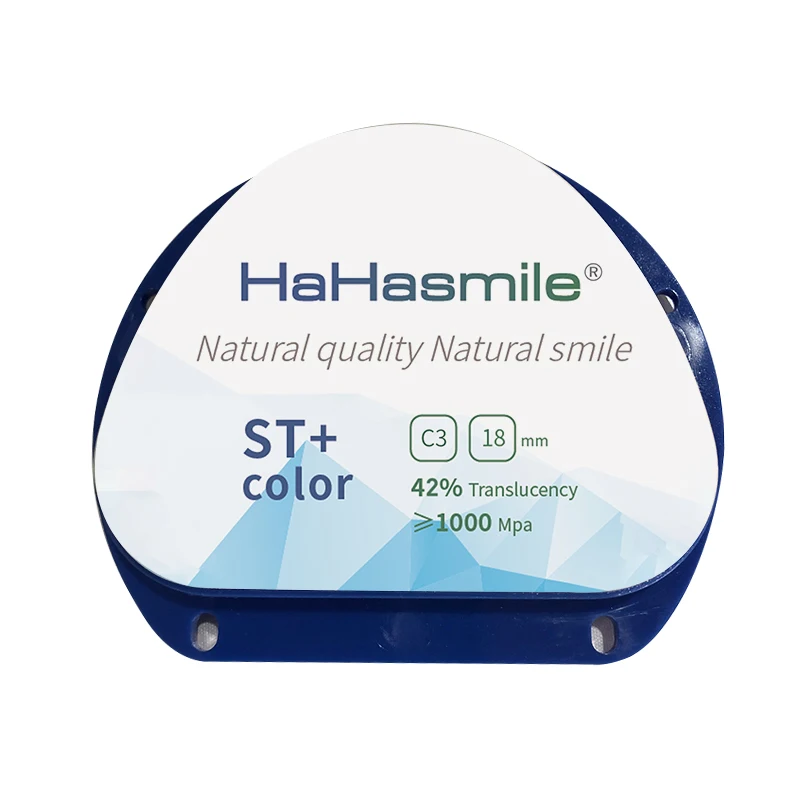 HaHasmile CAD CAM стоматологический предварительно затемненный Цирконий ST + цветной AG C3
