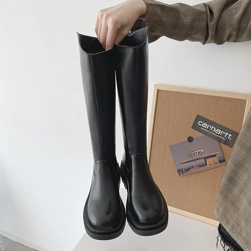 

Lady Boots Brand Women's Shoes Winter Footwear Boots-Women Sexy Thigh High Heels High Sexy Round Toe Fashion Mid Calf