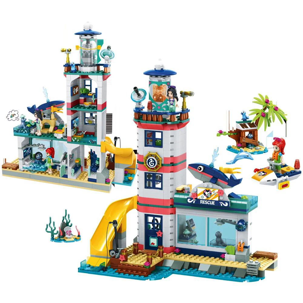 

Friends Lighthouse Rescue Center playset Compatible 41380 Building Block Brick Toys for Girls Toys for Children Birthdays Christmas Gifts