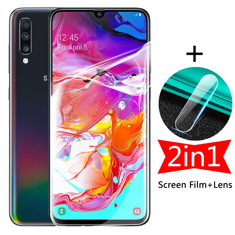 

2 in 1 Hydrogel Film For Samsung Galaxy A10S A20S A30S A50S A70S A01 A11 A21 A31 A41 Screen Protector Film With Camera Lens