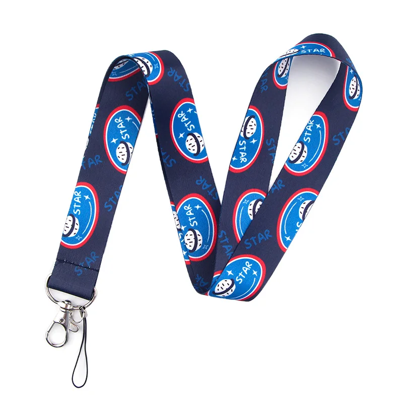 

K748 Happy Planet Keychain Mobile Phone Lanyard Cartoon Punk Neck Strap for Keys ID Card Mobile Phone Lanyards