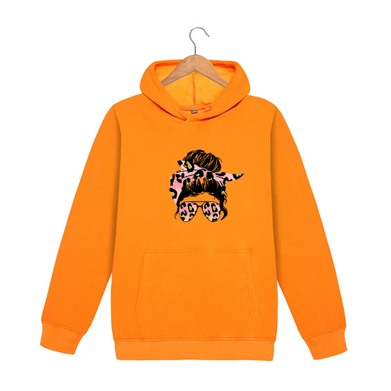 

Cute Women Sweatshirt Girls Print Long Sleeve Plus Size Autumn Winter Hoodies Fleece Warm Thick Hooded Loose Casual Pullovers
