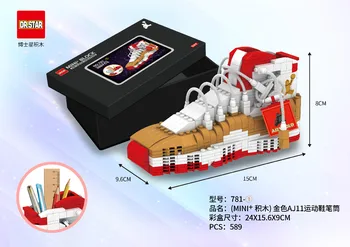 

Transformation Pen Holder Contains Assembling Small Particles Building Blocks Compatible All Brand Dr. STAR Kid Toy Shoes Model