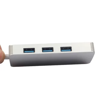 

4 in 1 USB3.0 Hub 3 Port External USB 3.0 HD Adapter Tablet PC Computer Phone High Speed Sync Data Transfer Splitter