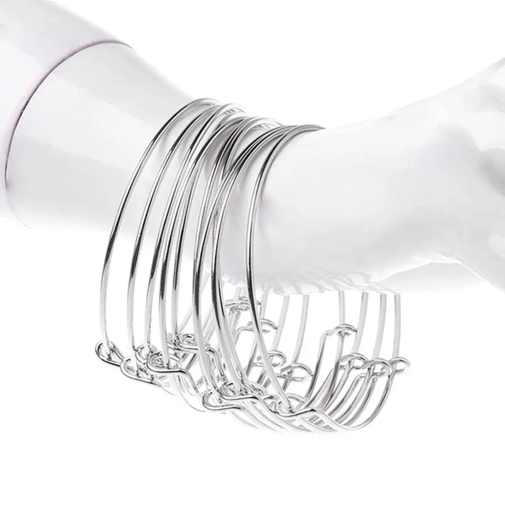 

10Pcs Lady Adjustable Expandable Bangle DIY Jewelry Making Wire Wrapped Bracelet New