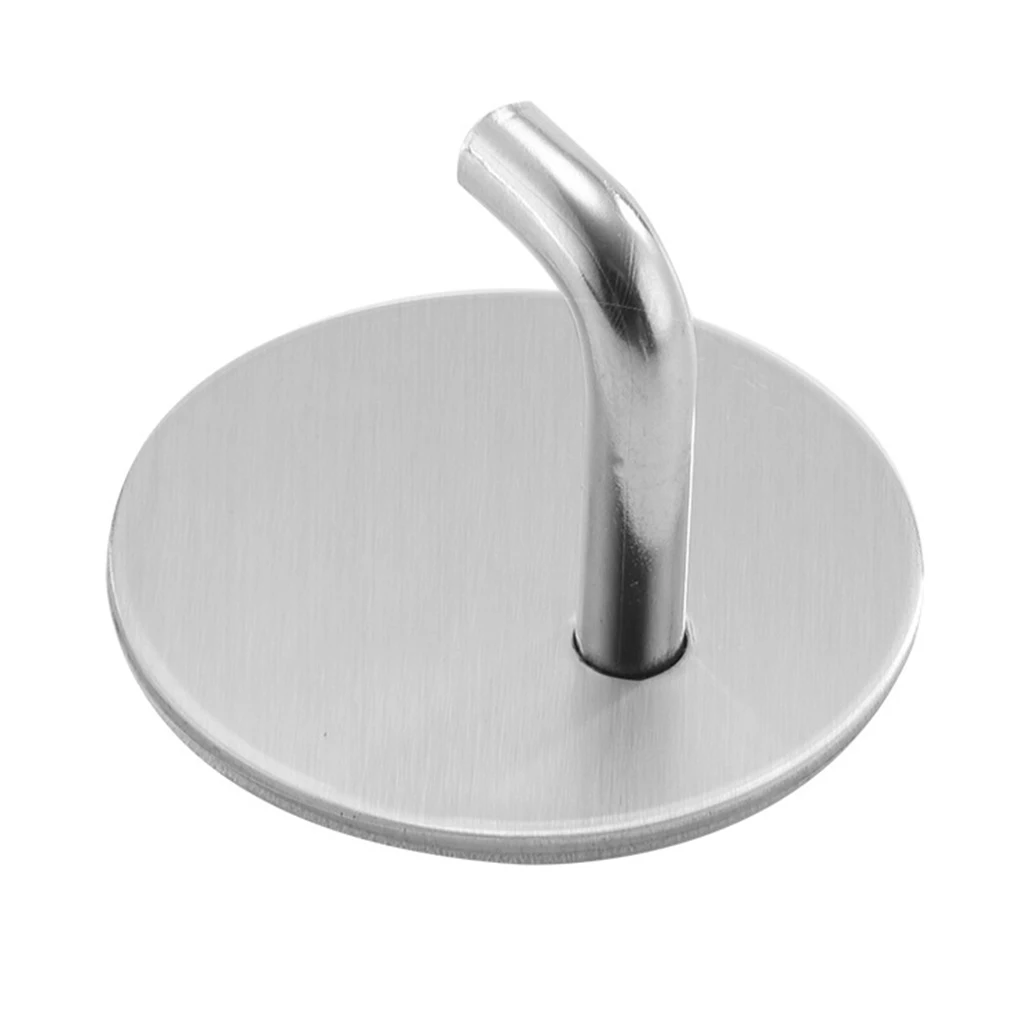 Wall Mount Hooks Storage Hanger 304 Stainless Steel Self-adhesive Towel Hanger For Kitchen Bathroom Black
