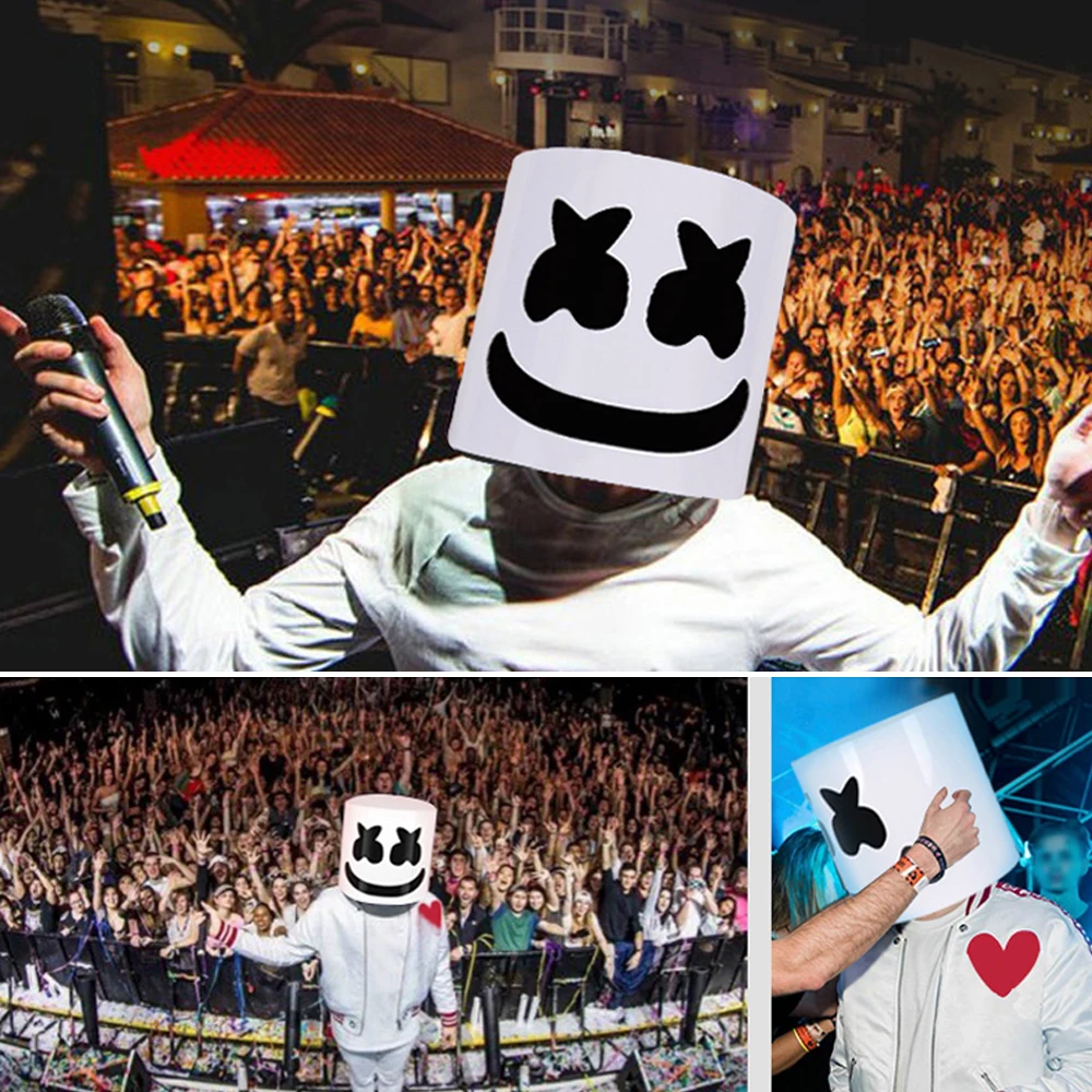 Marshmello маска головы Eva Cotton Candy для диджеев с изображением Шар Световой Маска