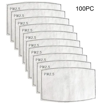 

100pc Mask Filtre For Women And Child Mask Gasket Face Mask Filter Activated Carbon Breathing Filters Multiple Protection 2020