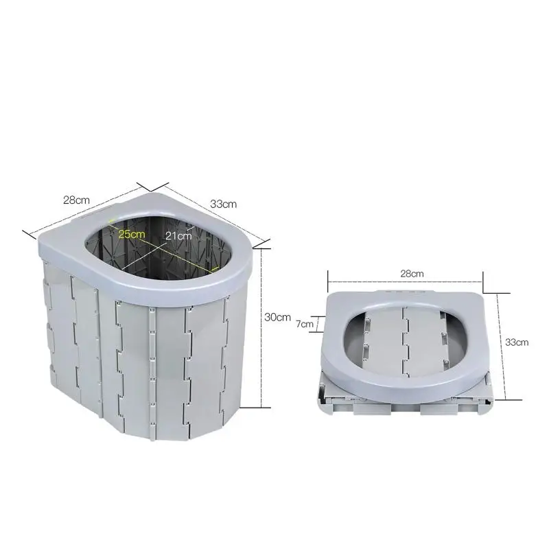 Portable Folding Toilet Commode Porta Potty Car Toilet Camping Outdoor Travel Bucket Seat for Hiking Long Trip