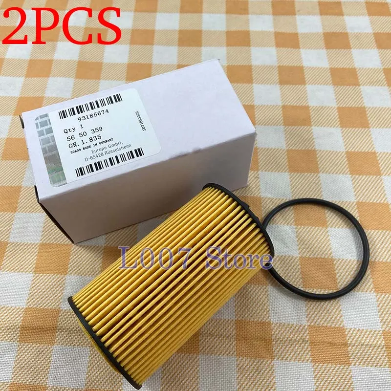 2X Filtro Olio Per 93185674 Aveo Cruze Opel Adam Astra Cascada Combo Corsa Insignia Meriva Mokka Signum Vectra Zafira Vauxhall
