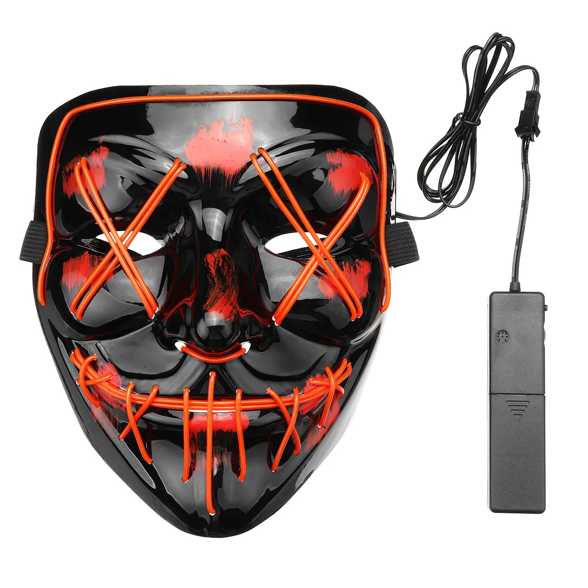 Новейший светодиодный EL Mask тушь для ресниц светящаяся маска для голосового контроля светильник страшная маска Карнавальный костюм для вечеринки подарок на день рождения на Хэллоуин