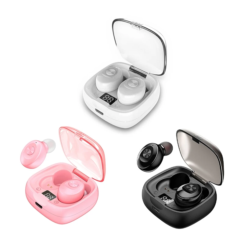 

TWS Mini Bluetooth 5.0 Wireless Earphones Bass Stereo Earbuds Headset With Mic Charging box Headphones For all smartphones