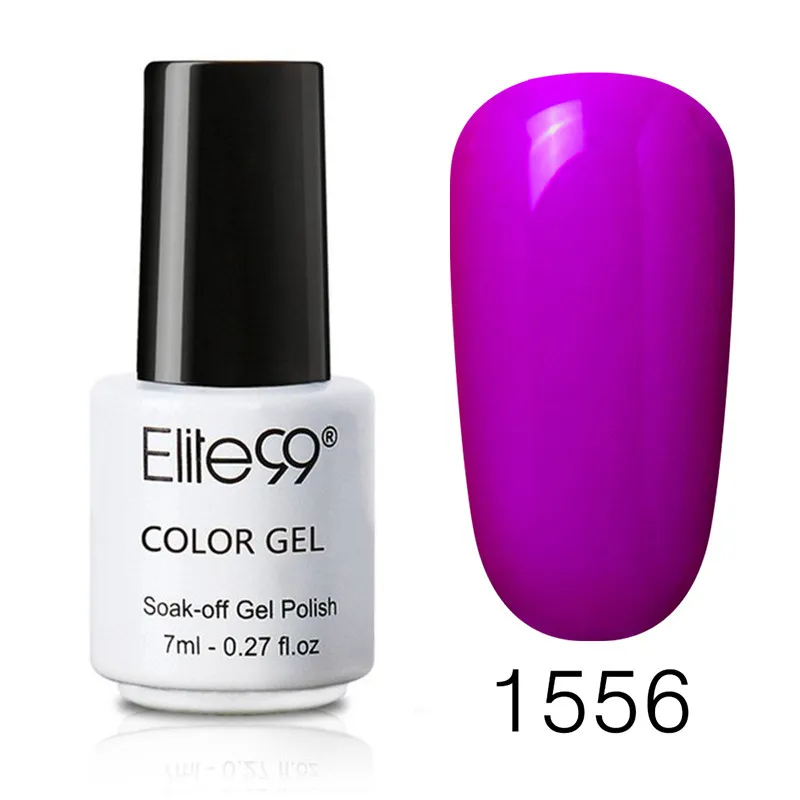 Elite99 7 мл винно-красный УФ-гель для ногтей Гибридный лак все для маникюра Полупостоянный Чистый гель для дизайна ногтей гель лак - Цвет: 1556