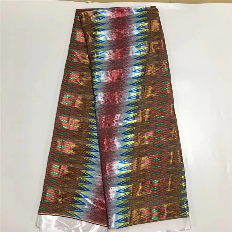 Высококачественная шелковая ткань для женского платья вышитая шелковая ткань Джордж африканская металлическая шелковая ткань 114 см/8 мм 5+ 2 ярдов 12L08285