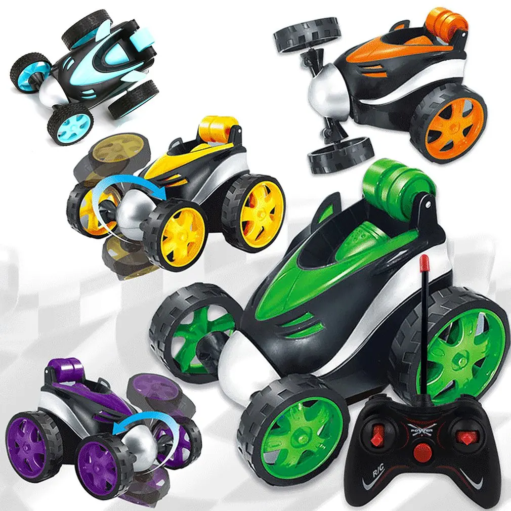 Wireless Remote Control Tumbling Stunt Car Dump Truck Boy Kids Stalls Electric Toy Cross Explosion Models Children RC Toy Car